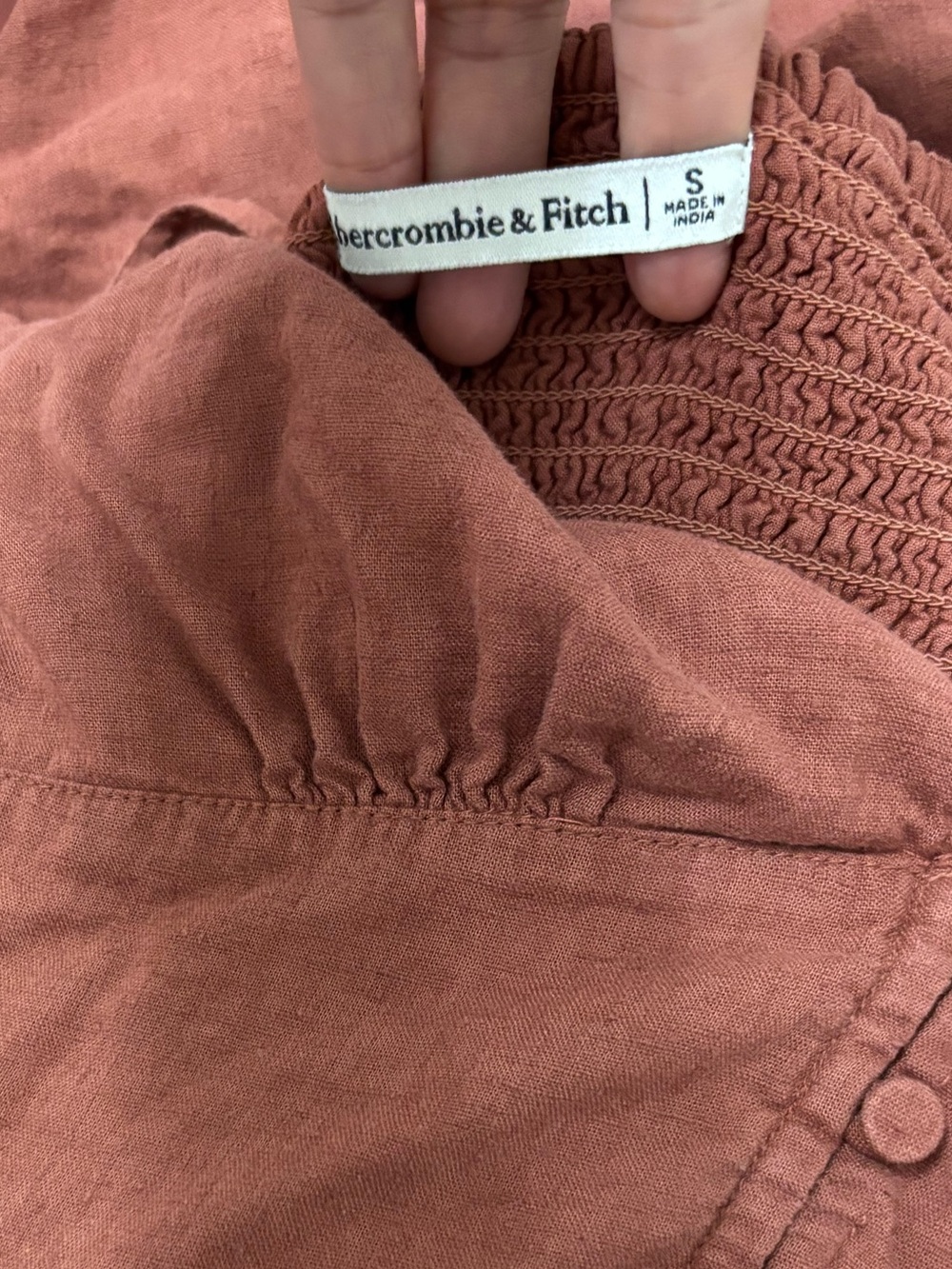 Abercrombie & Fitch Rust Tiered Deep V Maxi Dress - Picture 10 of 10